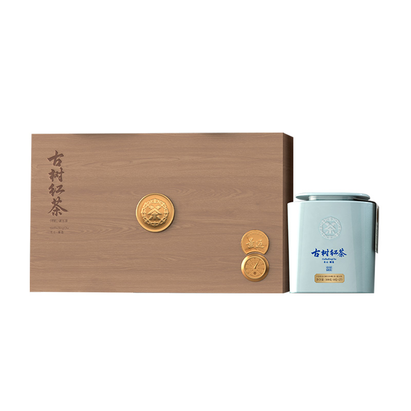 中茶茶叶 景迈云南滇红古树红茶晒红紧压茶礼盒216g 节日送礼茶礼